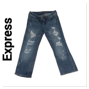 EXPRESS Zelda Crop Distressed Jeans size 00